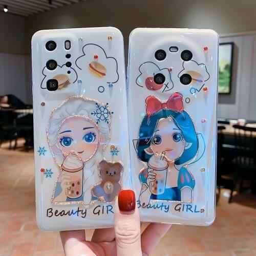 Disney Princess Phone Case for Iphone 11 12 Pro Max Xs X 8 Fro Huawei P30 Mate 40 Nova 8pro Nova 7 Mate 30 Pro Phone Back Cover