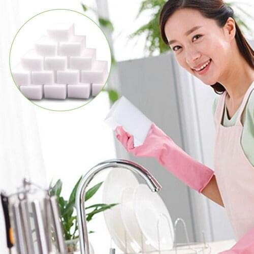 20Pcs/Bag Melamine Sponge Sponge Eraser Eco-friendly High Toughness White Multi Use Cleaning Sponges for Home Kitchen Bathroom