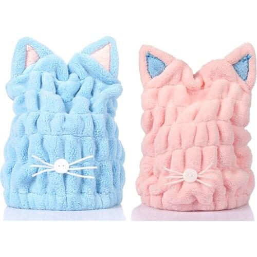 2Pcs Microfiber Hair Drying Towels, Cute Bath Towel Wrap, towels bath towel