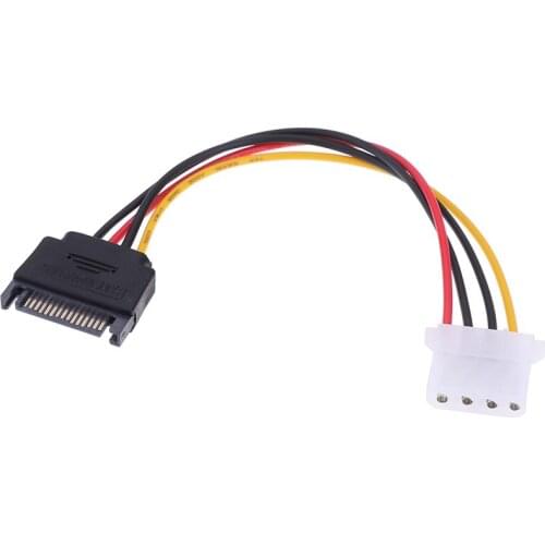 1pc SATA TO IDE Power Cable 15 Pin SATA Male to Molex IDE 4 Pin Female Cable Adapter Hot sale