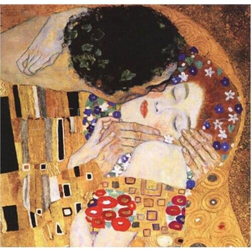 Klimt & kiss 5d diamond embroidery famous diamond painting pattern cross stitch mosaic diamond picture of rhinestones kits DW020