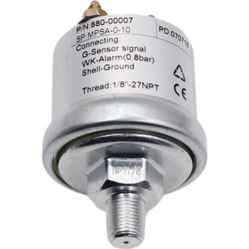 Boat Car Mechanical Oil Pressure Gauge Sensor with NPT-1/8 & M10*1 for 5 Bar 10 Bar Fuel Pressure Sender Output Signal 10~184ohm