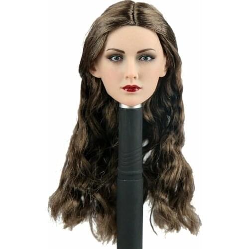 1/6 Scale Female Head Sculpt PL2020-165C Spartan Female Commander with Brown Curly Hair Fit for 12'' Woman Action Body