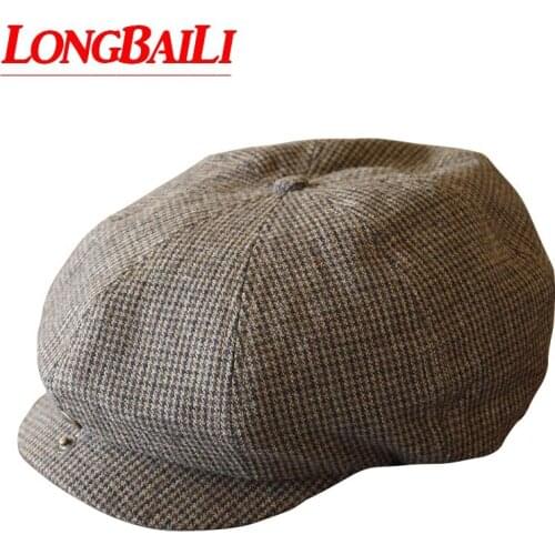 Fashion Casual Beret Hats Mens Newsboy Caps Flat Hats Duckbill Ivy Caps Free Shipping PBFE005
