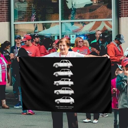 Men Citroen Flat Twin Engined Car Art 2Cv Dyane Ami 6 Ami 8 Visa Classic Printe Flag