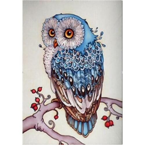 5d diamond painting kits full drill owls, animal diamond embroidery