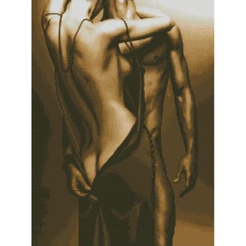 Beauty Woman Lover Couple Sewing kit Top Quality Embroidery Needlework 14CT Unprinted Art Cross Stitch Kits DIY Handmade Decor