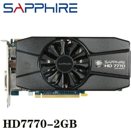 Used SAPPHIRE Radeon HD 7770 2GB Graphics Cards GPU For AMD HD7770 2G GDDR5 Video Cards PC Computer Gaming HDMI PCI-E X16