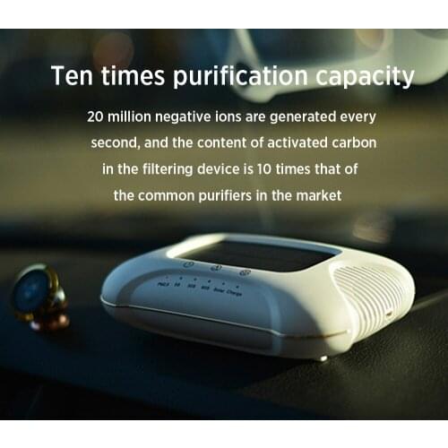 Solar Air Purifier Intelligent Negative Ion Aroma Air Cleaner Lonizer Air Humidifier Aromatherapy Device Formaldehyde Removal