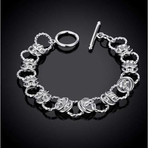 Special offer 925 sterling silver Creativity classic circle Bracelet for woman man Wedding party Christmas Gifts fashion Jewelry