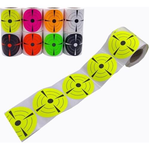 200pcs 3 In Target Paper Reactive Florescent Shoot Shooting Target For Archery Sticker Bow Hunting Shooting Training Practice