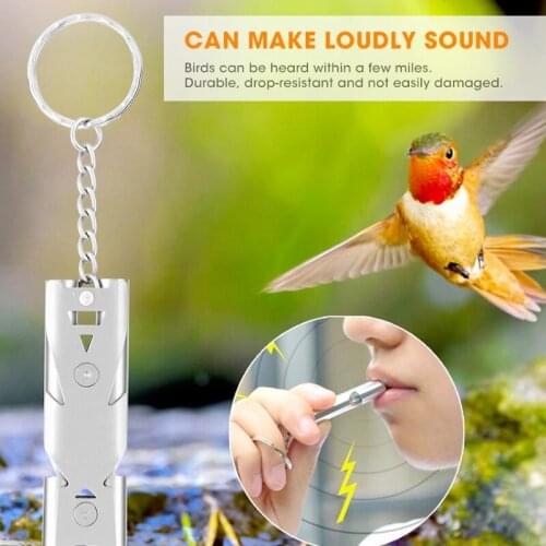 Parrot Bird Training Whistle Aluminium Alloy Dove Ultrasonic Pigeon Tool Two-Tone Whistle Accessory For Dog Parrot Pigeon Farm