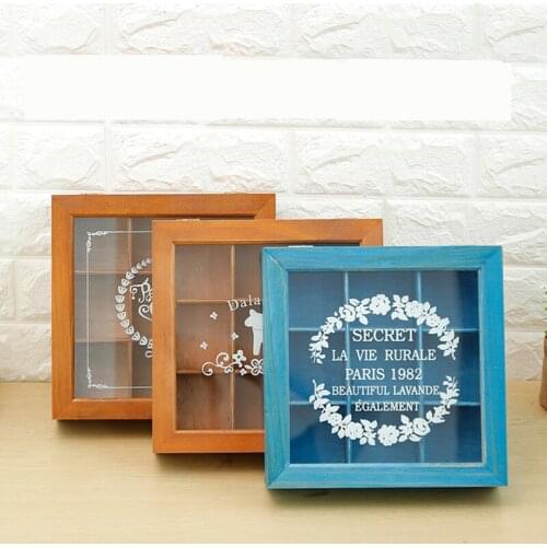 Vintage Wooden Treasure Chest Storage Box Lock Organizer Case Foldable Mini Small Wood Home Decor Container Trinket Jewelry Bin