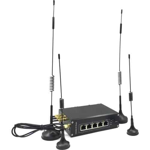 High speed 27dBm 300M industrial DIN rail 4g ltewireless router support openwrt ODM/OEM serial RS/485 industrial control WIFI