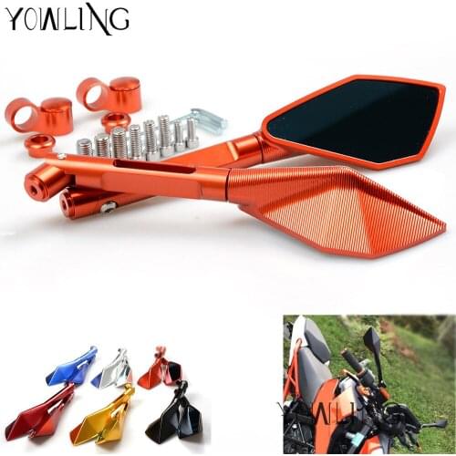 Mirrors Motorcycle accessories side Mirror CNC aluminum Mirror Rearview For honda125200390 RC125 RC200 RC399