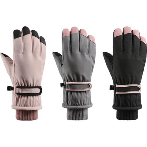 Women Waterproof Winter Warm Gloves Skiing Cycling Riding Touch Screen Mittens