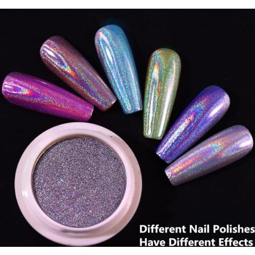 1 Box Solid Mirror Nail Powder Dust Laser Glitter Metallic Metal Effect Nails Art UV Gel Polish Chrome Pigment Nail Decorations