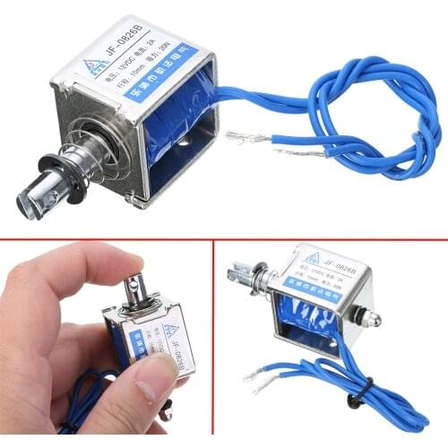 1Pc JF-0826B DC6V 12V 24V Open Frame Solenoid 10mm Stroke Push Pull Type Electronic DC Electromagnet 20N Force