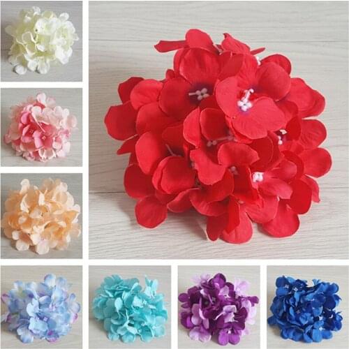 10pcs/lot Artificial Hydrangea Flower Home Party Decor Fake Flower for Wedding Party Simulation Flower for Home DIY Flower Decor