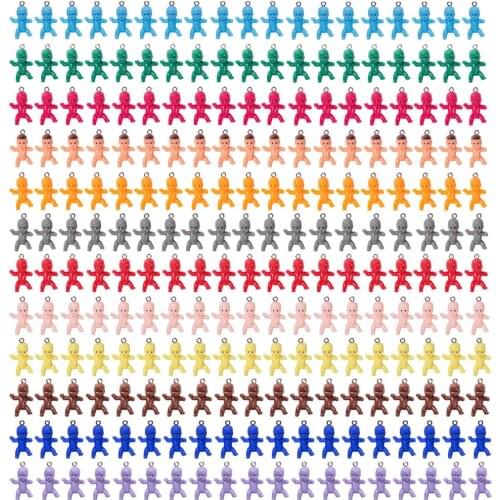 100 BULK Creepy Resin Baby Charms Mini Baby Doll Charms Pendants for Keychain DIY Jewelry Necklace Supplies Child Charm Doll IK3