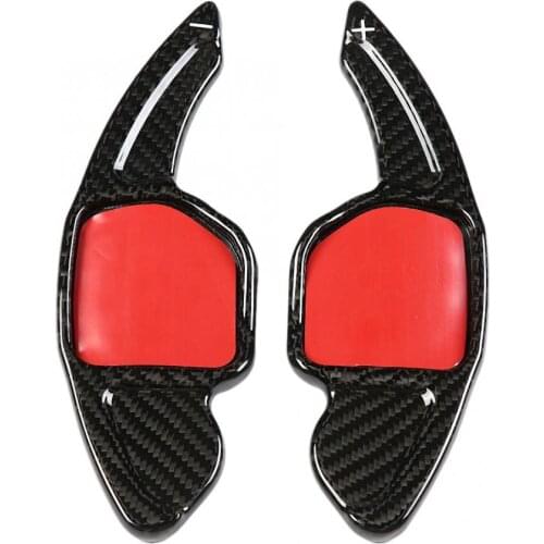 2pcs Carbon Fiber Car Steering Wheel Paddle Extension Shifters Shift Decoration for Audi Car Accessories