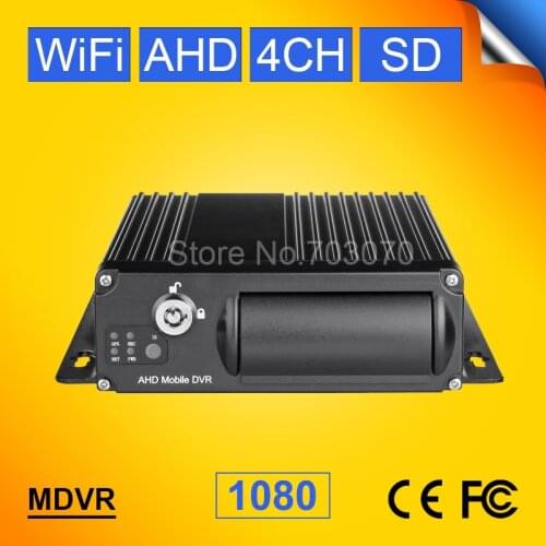 256G Wifi Vehicle AHD Mobile Dvr, 4CH Wifi Mdvr ,Software Free,Remote Monitor, PC/ Phone Monitor Security System 1080p Car Dvr