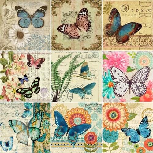 AZQSD Diamond Painting Butterfly Flower Love Cross Stitch Handicraft Diamond Embroidery Animal Mosaic Rhinestones Home Decor