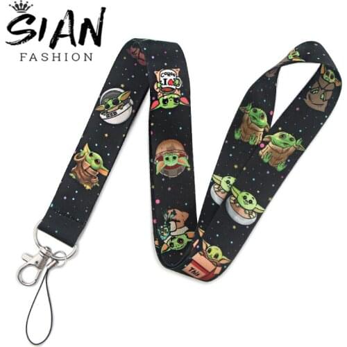 SIAN Cute Alien Printed Lanyards DIY Mobile Phone Straps Lanyard Neck Strap for ID Card Lanyards or Work ID Card Fashion Pendant