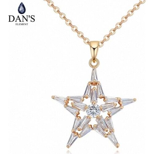 DANS Element Brand 3 Colors Real Austrian Crystals Fashion Water Drop Tassel Pendant Necklace for Women Valentine Gift 125266