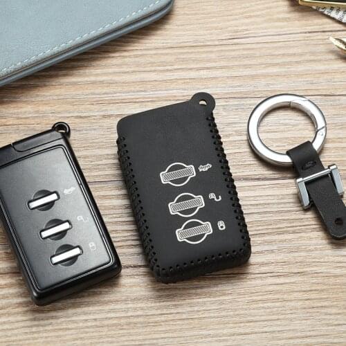 Luckeasy leather key cover for subaru forester outback legacy 2008 to 2014 Car Key bag/case wallet holder key2y
