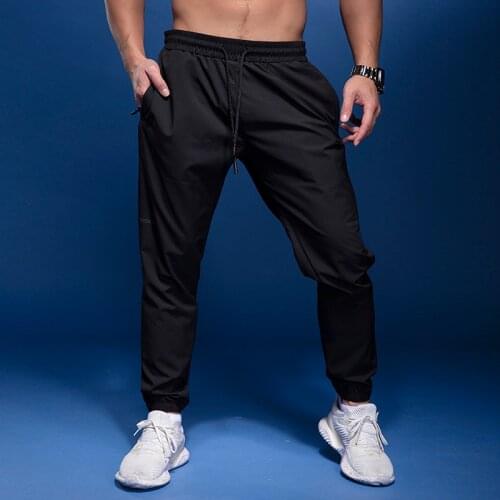Men Trousers Gym Fitness Bodybuilding Track Pants 2021 Mens Run Sports Joggers Pants Male Sportswear Bottoms Skinny Sweatpants