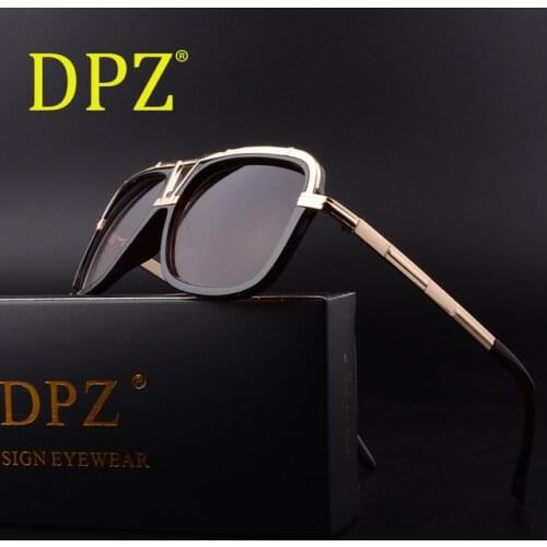 DPZ NEW Brand Design men sunglasses Women retro steampunk ditaeds UV400 protective eyeglasses Luxury brands with box