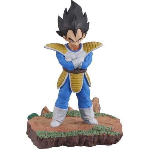 BANDAI Dragon Ball Action Figure Genuine Scene Big Egg 23 Battle Suit Standing Vegetajv Rare Model Toy
