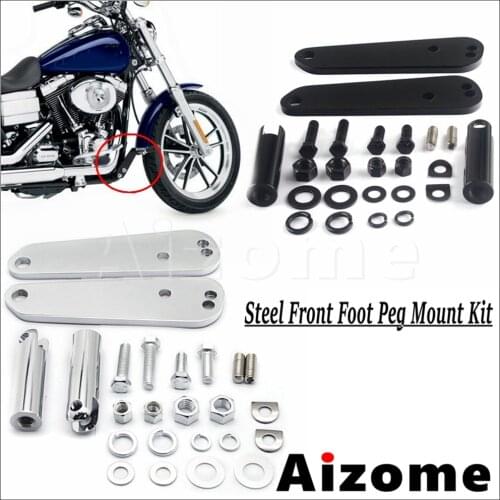 Motorcycle Footpeg Foot Pegs Hardware Support Mount Kit for Harley Dyna Low Rider Street Bob Super Glide FXD FXDB FXDL 1991-17