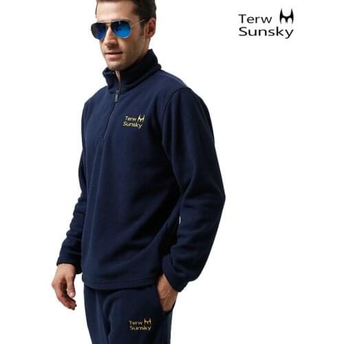 Outdoor autumn spring men coat high quality half zipper warm fleece clothing thickness Jacket sports climbing hiking male coat