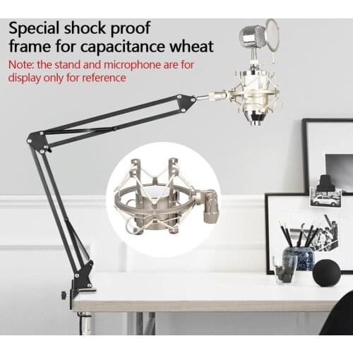 Metal Microphone Shock Mount Reduce Noise Clip Professional 1pc Recording Bracket Shockproof Metal Studio Holder Mic L4T5