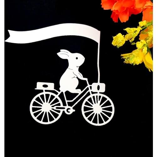MISS VINTAGE New Easter Bicycle Bunny Animal 2021 Metal Cutting Dies for DIY Scrapbooking Decor and Card Making Embossing Craft