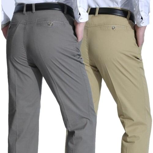 2021 Spring and Summer New Mens Casual Pants Loose Straight High Waist Thin Solid Color Casual Pants