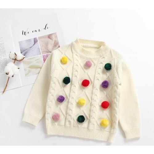 2018 new winter Girls Kids boys 3D ball pullover sweater comfortable cute baby Clothes Children Clothing