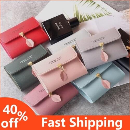 2020 New Women Small Wallet Fashion Simple Mini leather Wallet Student Coin Purse Bank Card Holder Clutch Bag For Women