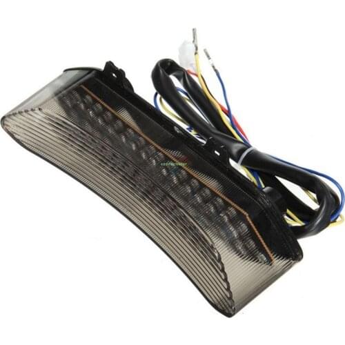 New Motorcycle Smoke Led Brake Turn Signal Tail Light Integrated For Yamaha YZF R1 02-03