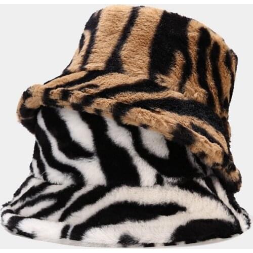 Cotton Zebra Pattern Bucket Hat Fisherman Hat Outdoor Travel Sun Cap Hats for Men and Women 292