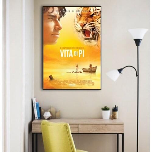 VITA DI PI Moives Posters Boy and Tiger Canvas Painting Posters and Print Modern Decor Wall Art Pictures for Living Room Bedroom