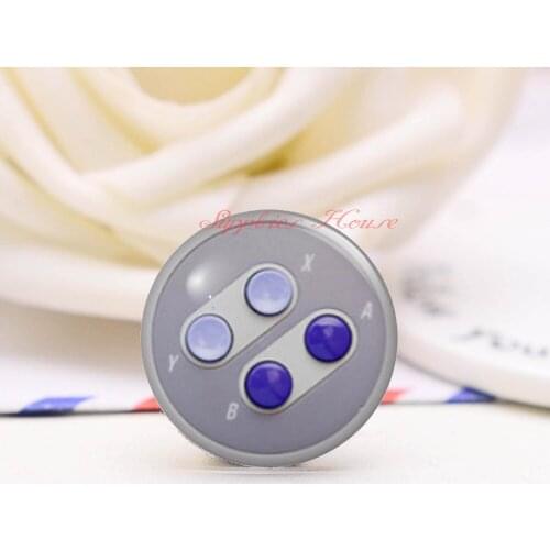 Handmade Round Game handle photo glass Cabochons, Jewelry Finding Cameo Pendant Settings, (F345636-25333)