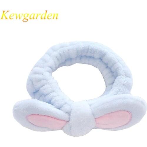 Kewgarden Girl cute rabbit ears hair band headwear wash hair band 4pcs