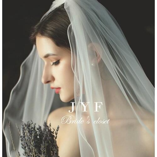Bridal veil headdress net celebrity photo photography props travel wedding dress super fairy simple female veil shape