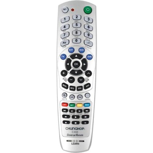 Universal Remote Control for Chunghop TV Sat Dvd Dvr Palyer Operating 4 Devices E488 Controller