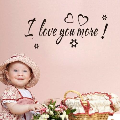 I love you heart star bedroom star moon Wall Stickers living room Wall Decals Family wedding Decoration