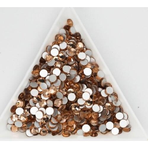 Gold Shadow 3D Nail Art Decorations ss3 ss4 ss5 ss6 ss8 ss10 ss12 ss16 ss20 ss30 ss34 Crystal Non HotFix Rhinestones