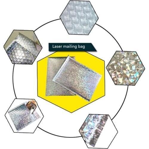 15*13cm (6x5inch) 20pcs Silver Padded Shipping Envelope Metallic Bubble Mailer Aluminum Foil Gift Bag Packing Wrap